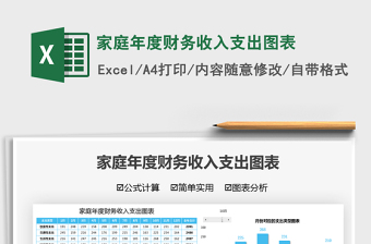 2021家庭年度財務收入支出圖表免費下載