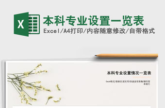 2022本科專業設置一覽表免費下載