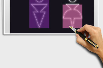 2022紫粉男女人數對比柱形圖表 HR人力資源免費下載