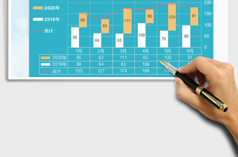 2021扁平化簡約商務(wù)組合圖圖表模板免費(fèi)下載