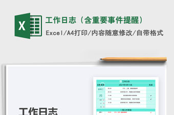 2022工作日志（含重要事件提醒）免費下載