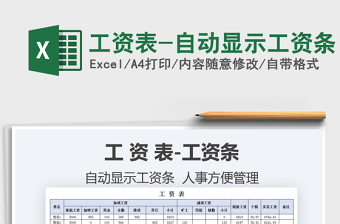 2021工資表-自動顯示工資條免費下載
