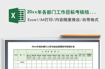 202220xx年各部門工作目標(biāo)考核結(jié)果匯總表免費(fèi)下載