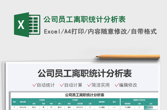 2022公司員工離職統(tǒng)計分析表免費下載