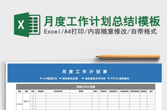 月度工作計劃總結(jié)l模板免費下載