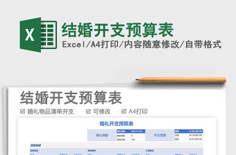 2022結婚開支預算表免費下載