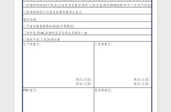 2022新物料試驗產跟蹤分析單模板免費下載