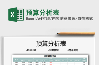 2021預算分析表免費下載