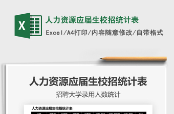 2021人力資源應(yīng)屆生校招統(tǒng)計表免費下載