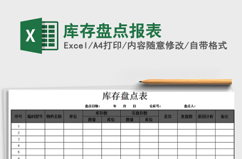 2022公司商品库存盘点报表