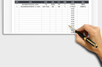 2022五金衛浴銷售明細清單免費下載