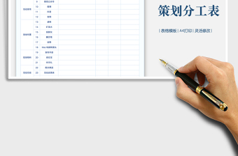 2022會議策劃活動策劃分工表免費下載