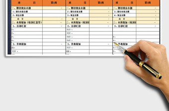 2022現(xiàn)金收支表免費下載