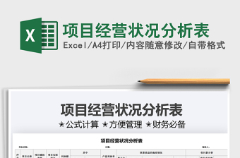 2021項(xiàng)目經(jīng)營(yíng)狀況分析表免費(fèi)下載