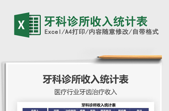 2021牙科診所收入統(tǒng)計(jì)表免費(fèi)下載