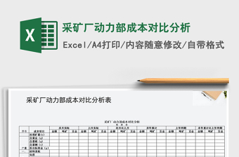 2022选矿车间成本对比分析表