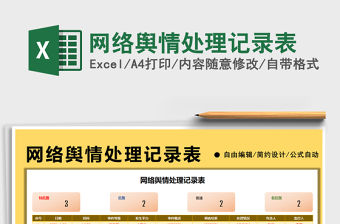 2021網絡輿情處理記錄表免費下載