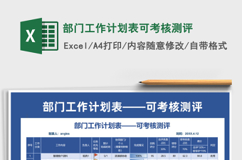 2022部门工作只能分类表excel