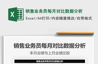 銷售業(yè)務(wù)員每月對比數(shù)據(jù)分析免費下載