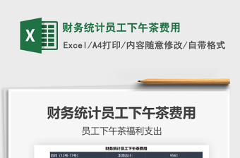 2021財(cái)務(wù)統(tǒng)計(jì)員工下午茶費(fèi)用免費(fèi)下載