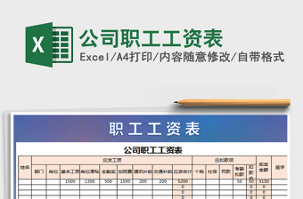 2022教师职工工资表