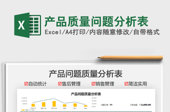 2021產(chǎn)品質(zhì)量問題分析表免費(fèi)下載