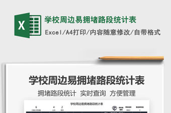 2021學校周邊易擁堵路段統(tǒng)計表免費下載