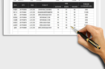 2021大学毕业论文成绩表免费下载