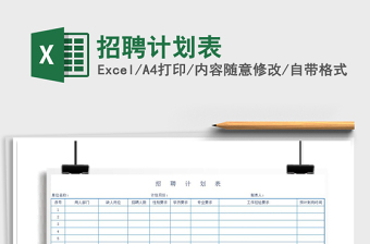 2022招聘計劃表免費下載