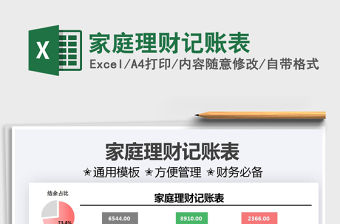 2021家庭理財(cái)記賬表免費(fèi)下載
