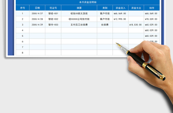 出納資金流月報(bào)表免費(fèi)下載