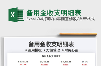 2021備用金收支明細(xì)表免費(fèi)下載