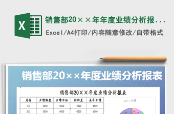 2022銷售部20××年年度業(yè)績分析報表免費(fèi)下載