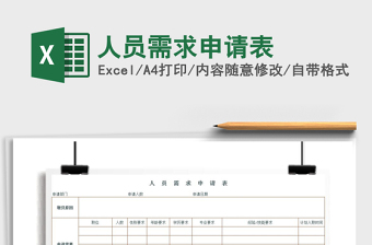 2022人員需求申請表免費下載