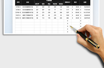 2021商品代理销售明细表免费下载