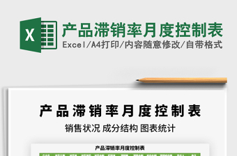 產(chǎn)品滯銷率月度控制表免費(fèi)下載