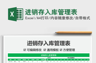 2022進銷存入庫管理表免費下載