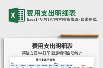 2021費(fèi)用支出明細(xì)表免費(fèi)下載