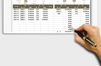 2022财务收支表（自动统计）免费下载