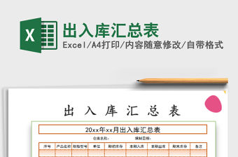 2022出入庫匯總表免費下載