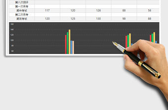 2022每次考試各科成績分數統計表免費下載