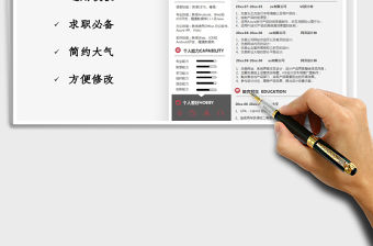 2022簡約商務1-3年UI設計師求職簡歷免費下載