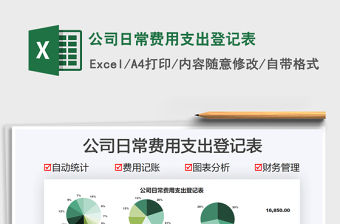 2022公司日常費(fèi)用支出登記表免費(fèi)下載