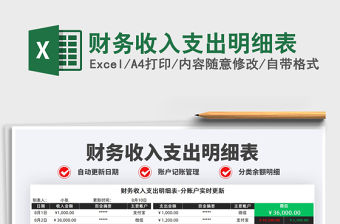 2022財務(wù)收入支出明細(xì)表免費(fèi)下載