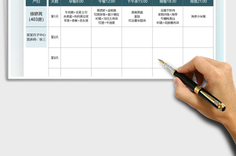 產(chǎn)后月子餐計劃表免費下載