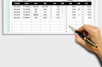 2021訂單管理銷售明細(xì)表免費(fèi)下載