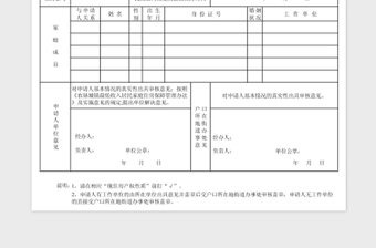 2022城镇最低收入居民家庭住房保障申请表免费下载