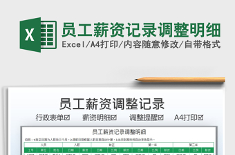2021員工薪資記錄調(diào)整明細(xì)免費(fèi)下載