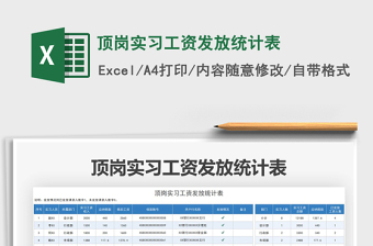 2021頂崗實習(xí)工資發(fā)放統(tǒng)計表免費下載