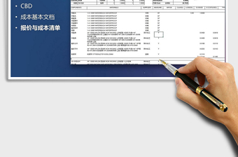 報價單成本清單(CBD成本基本文檔)免費下載